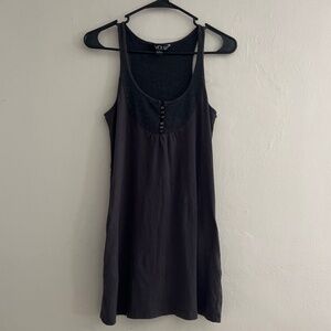 Volcom tank dress with buttons and pockets size small